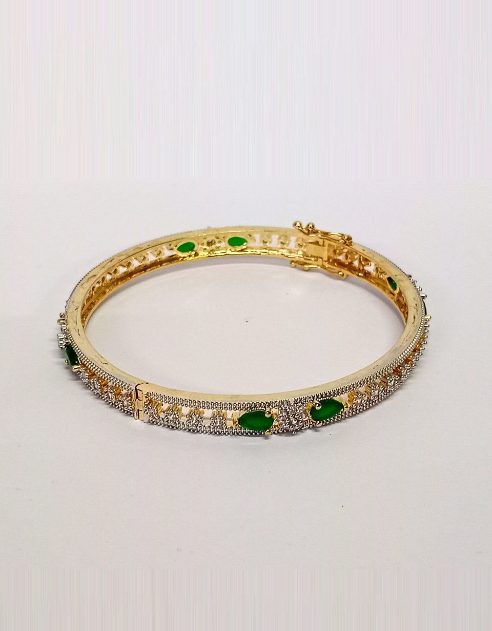 Green & Golden Stone Bangle