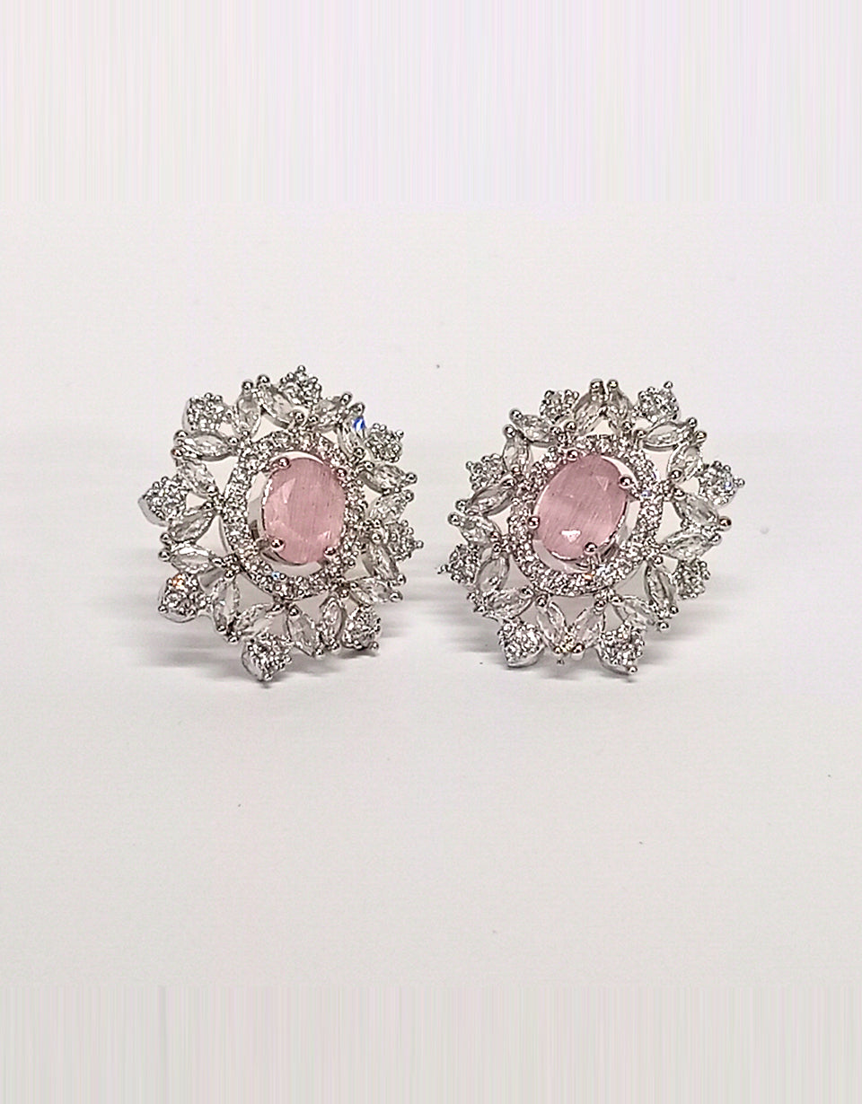 Sapphire Style Silver Earrings