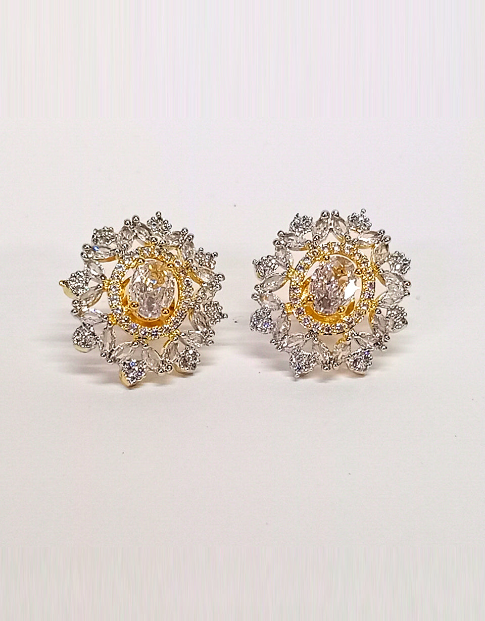 Sapphire Style Silver Earrings