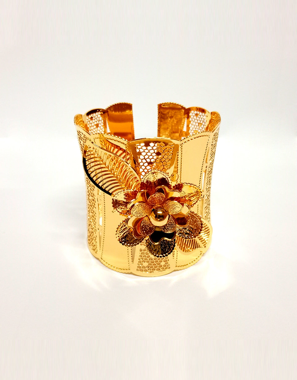 Golden Flower style Ring and Bangle