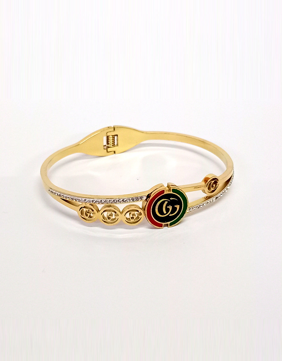 GUCCI Design Stainless Steel  Golden Bracelet
